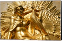 Framed Golden Statuary, Commerz Bank in Leipzig