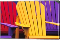 Framed Colorful Adirondack Chairs