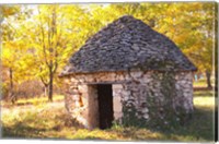 Framed Country Hut of Stone (Borie),  France