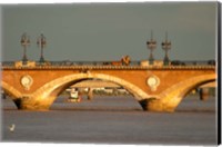 Framed Old Pont de Pierre Bridge on the Garonne River