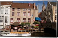 Framed Canal Cafe, Bruges, Belgium