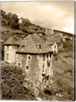 Framed Medieval houses, Aveyron, Conques, France