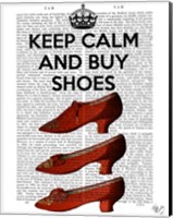 Framed Keep Calm Buy Shoes
