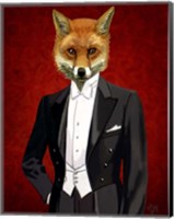 Framed Fox In Evening Suit Portrait