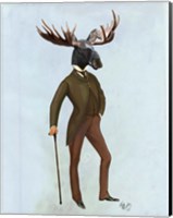 Framed Moose In Suit Full