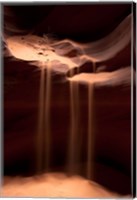 Framed Sand Flowing in Antelope Canyon, Arizona