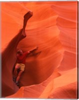 Framed Smooth Sandstone Travel, Lower Antelope Canyon, Arizona