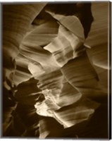 Framed Red Sandstone Walls, Lower Antelope Canyon (Sepia)