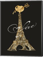 Framed Parisian Golden Love