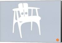 Framed White Wooden Chair