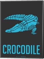 Framed Crocodile Blue