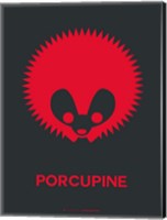 Framed Dark Red Porcupine Multilingual