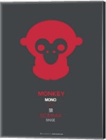 Framed Red Mokey Multilingual
