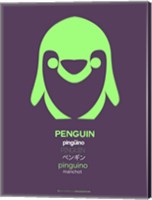 Framed Green Penguin Multilingual