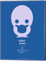 Framed Blue Bird Multilingual
