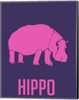 Framed Hippo Pink