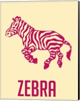 Framed Zebra Red