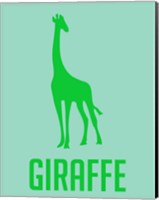 Framed Giraffe Green