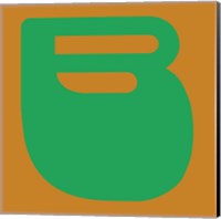 Framed Letter B Green