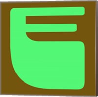 Framed Letter E Green