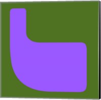 Framed Letter L Purple