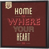 Framed Home Is Were Your Heart Is