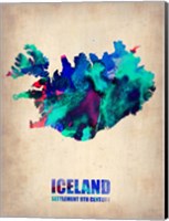 Framed Iceland Watercolor