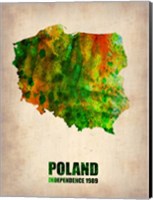 Framed Poland Watercolor