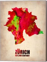 Framed Zurich Watercolor