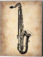 Framed Vintage Saxophone