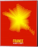 Framed France Radiant Map 1