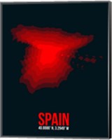 Framed Spain Radiant Map 1