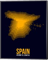 Framed Spain Radiant Map 2