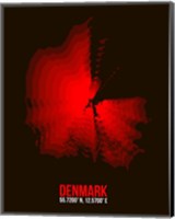 Framed Denmark Radiant Map 3