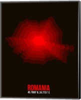 Framed Romania Radiant Map 1