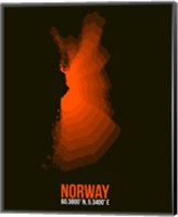 Framed Norway Radiant Map 1
