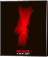 Framed Portugal Radiant Map 1