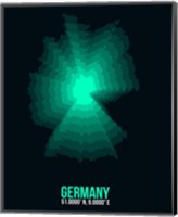 Framed Germany Radiant Map 2