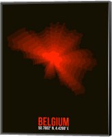 Framed Belgium Radiant Map 1