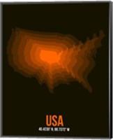 Framed USA Radiant Map 4
