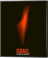 Framed Israel Radiant Map 2