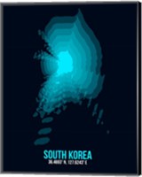 Framed South Korea Radiant Map 2