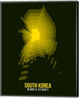 Framed South Korea Radiant Map 3