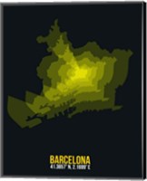 Framed Barcelona Radiant Map 1