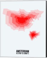 Framed Amsterdam Radiant Map 1