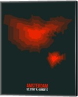 Framed Amsterdam Radiant Map 2