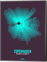 Framed Copenhagen Radiant Map 2