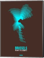 Framed Brussels Radiant Map 1