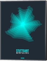 Framed Stuttgart Radiant Map 1