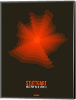 Framed Stuttgart Radiant Map 2